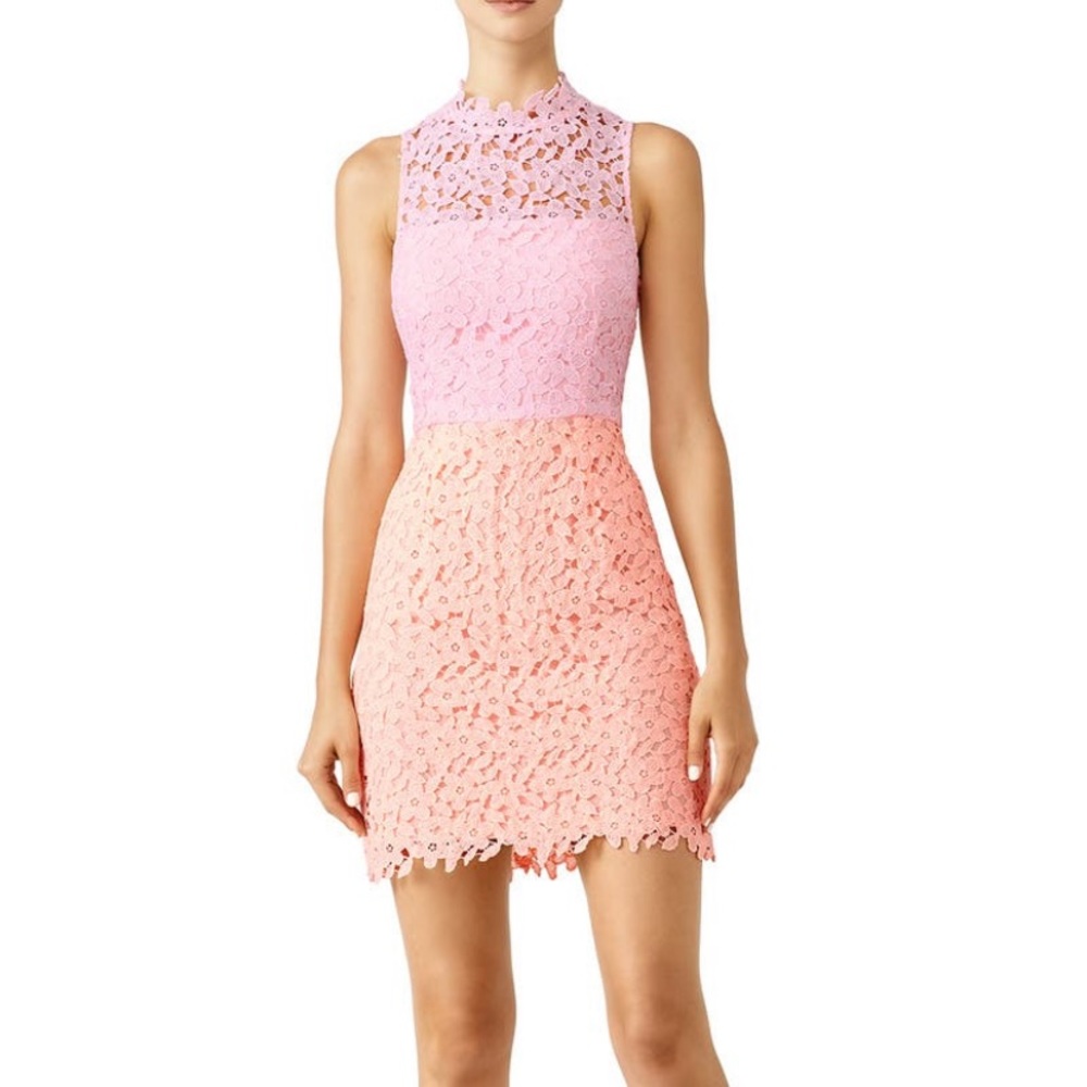 Slate and Willow lace color block dress